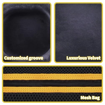 Storage Case Compatible with Walker's Razor Slim Shooting Hearing Protection Electronic Earmuffs - color: Black + Yellow