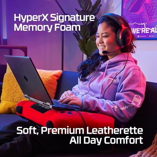 HyperX Cloud III – Wired Gaming Headset, PC, PS5, Xbox Series X|S, Angled 53mm Drivers, Spatial Audio, Memory Foam, Durable Frame, Ultra-Clear 10mm Mic, USB-C, USB-A, 3.5mm – Black/Red - color: Black/Red, size: Regular, style: Wired
