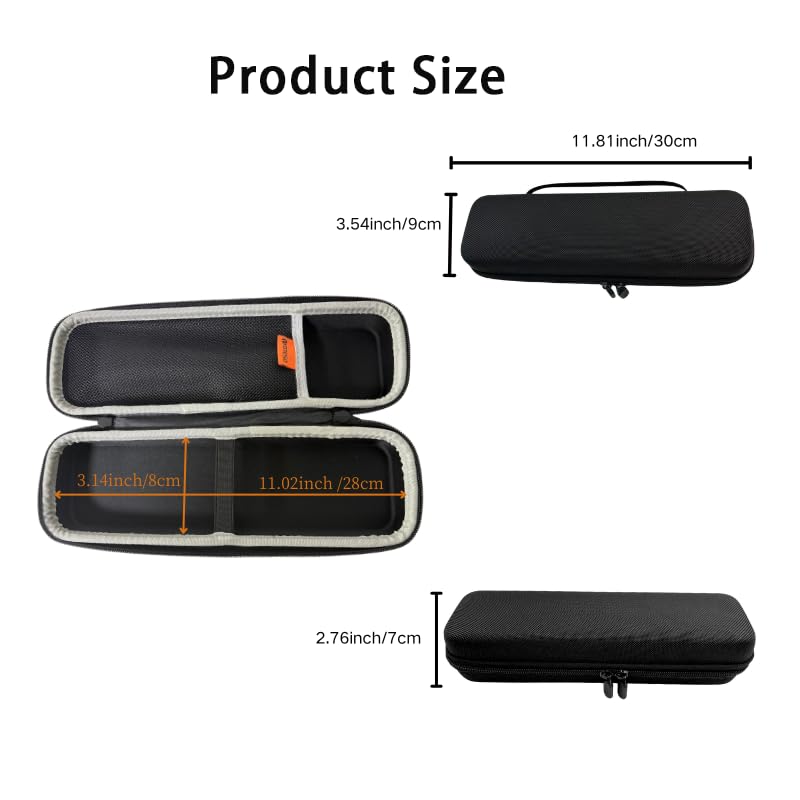 Wireless Microphone Case for 1, Hard Carrying Travel Cases for SMM 107 Handheld Dynamic Microphone Mic Bag with EVA Hard Shell Exterior Compatible with 11.2" x2" Wireless Mic-Case Only