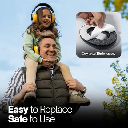 for 3M WorkTunes Replacement Ear Pads Headphones Connect Hearing Protection with Noise Cancelling Radio Ear Muffs AM/FM Bluetooth Headset Protective Earmuffs Shooting Ear Protection Mowing (Pack 4)