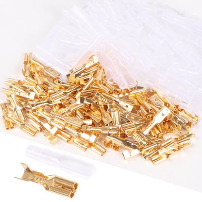 2.8mm Female Spade Quick Splice Crimp Terminals with Insulated Sleeve - size: 2.8mm