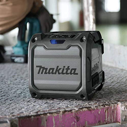 Makita XRM08B 18V LXT / 12V max CXT Lithium-Ion Cordless Bluetooth Job Site Speaker, Tool Only | Tool Only, Water- and dust-resistant construction, Power That Lasts