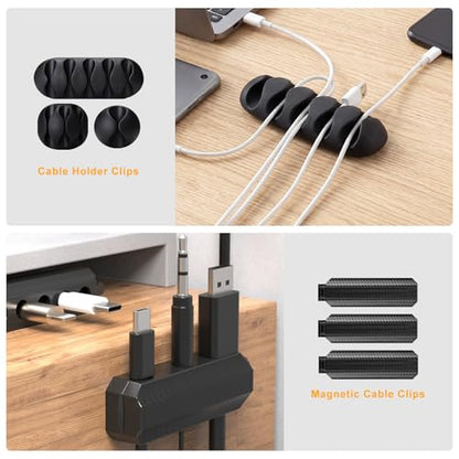 285 PCS Cable Management Kit - for Computer TV Under Desk - Black | cable organizer electrical cord management