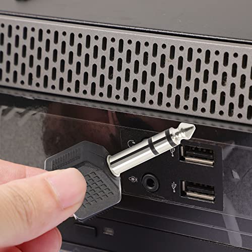 uxcell Headphone Y Splitter, 6.35 to 2 x 3.5 Adapter Audio Heads Socket Splitter Connector, 6.35mm (1/4 Inch) 1 Male to Two 3.5mm (1/8 Inch) Female Stereo Jack Converter, 1 Pack