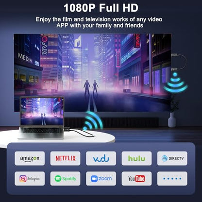Wireless HDMI Transmitter and Receiver 4K Decode 1080P Output, HDMI Wireless Extender, Plug & Play, Support 2.4/5GHz for Streaming Video and Audio to Monitor from Laptop/Pc/Tv Box (Black) - color: Black