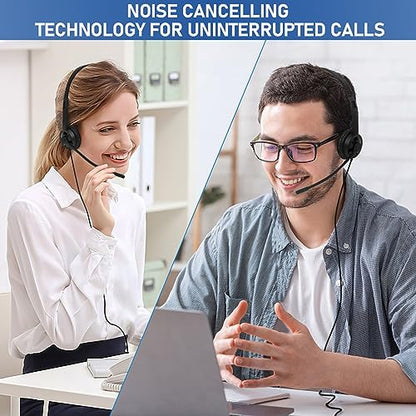 2 Pack Bulk Headphones with Microphone for Classroom Kids, On-Ear Wired Computer Headset with Rotating Mic for School Students K-12 Chromebooks PC Laptop Office Meetings - size: 2 Pack