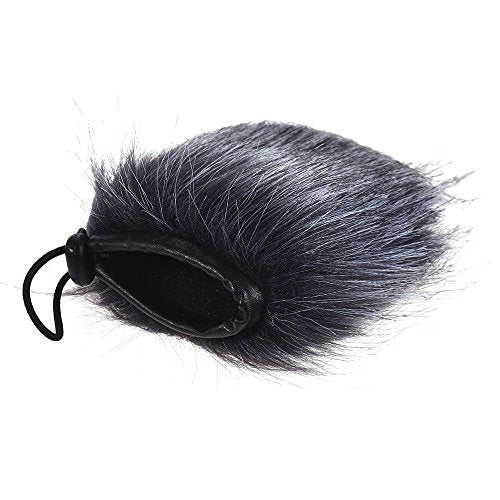 Fydun EYM24 Microphone Windscreen Artificial Fur Muff Wind Cover Grey White for Video Mic Pro