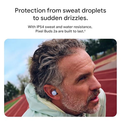 Google Pixel Buds 2a - Wireless Bluetooth Earbuds - Fog | Active Noise Cancellation, transparency mode, comfortable fit, 20-hour battery, water resistant, help from Gemini - color: Fog