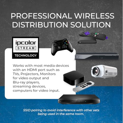 OREI 1080p HDMI Sender and Receiver Wireless 165ft, IR Support, Low Latency | Wireless HDMI Extender – 5GHz, HDMI Loop Out, SSID Pairing, Channel Switching, IR Passback, 24/7 Operation - size: 1080p, style: TX & RX Kit
