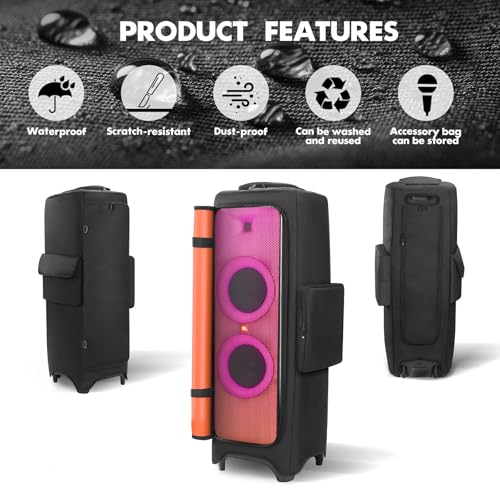 Protective Cover Case Compatible with JBL PartyBox 1000 | Water-Resistant Carrying Case with Storage Bag, Splashproof Dustproof Portable Cover for Party Box 1000 Speakers - size: For JBL partybox 1000