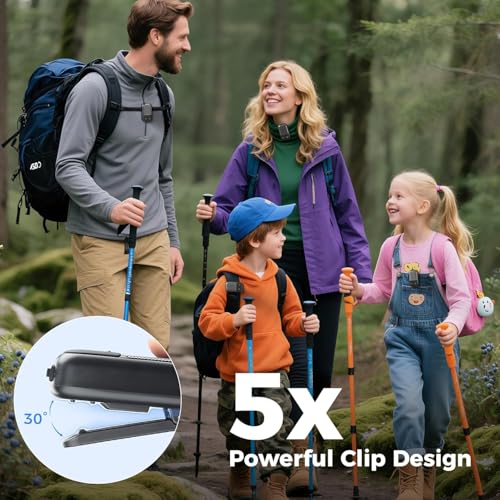 Wearable Bluetooth Speaker with Walkie-Talkie Function Based on Zello App | SUPERONE 2 Pack, IPX7 Waterproof Clip-on Speaker, Portable Speaker for Hands-Free Music/Calls, for Cycling/Hiking - style: 2 Item & Walkie Talkie Funtion