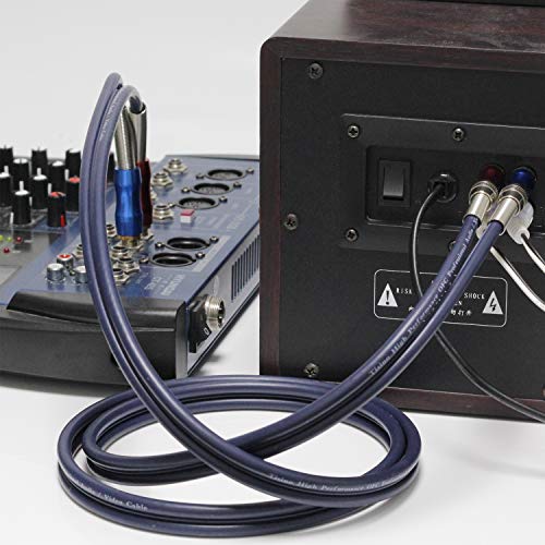 Dual 1/4 inch TS to Dual RCA Stereo Audio Interconnect Cable Patch Cable Cords -6.6 ft - size: 6.6 feet