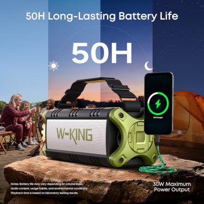 Portable Speakers Bluetooth Wireless, 90W Max Loud Outdoor Speaker with Deep Bass, IPX6 Waterproof, Floatable, Custom EQ, 40H, Dual Pairing, Subwoofer *2, TF, Large Speaker for Beach/Garage/Jobsite