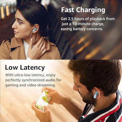 TOZO HT3 Hybrid Noise Cancelling Headphones, 90H Playtime, Spatial Audio AI Chat with 5 Mics, Crystal Pods Hybrid Active Noise Cancelling Wireless Earbuds, 10mm Drivers Deep Bass Stereo Sound