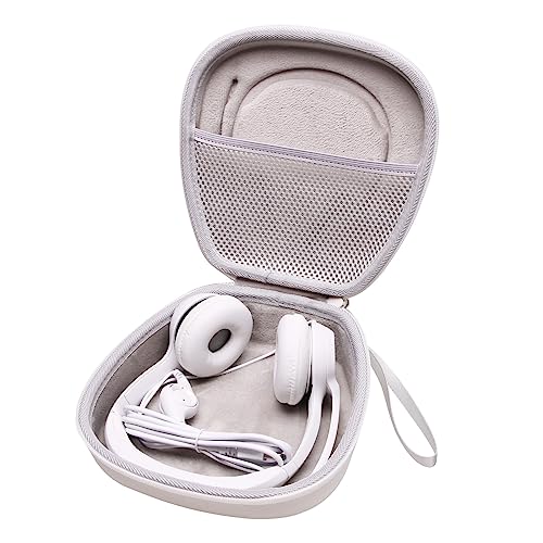 Case for Logitech H390/H391/Zone 301/H111/H570e Wired Headset White | Hard Carrying Travel Wired Headset Case for Logitech H390/H391/Zone 301/H111/H570e & JIAMQISHI/Poly Blackwire 3220/AOC - color: White