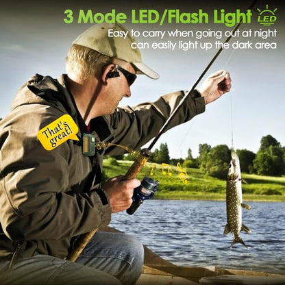 INFURTURE Wearable Speaker Clip on Speaker with RGB Light, Mini Speake Built-in HD Mic & TWS, Speakers for Hands-Free Music/Calls. Men's Gift for Working/Warehouse Work/Night Shifts/Dog Walking
