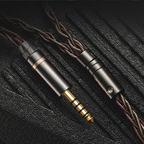 Hidizs MS5-4.4-RC Replacement Audio Upgrade Cable, Detachable Earphone Cable 4.4mm Plug Headphone Balanced Cord- 2 Pin 0.78mm IEM Cable for Headphones, MP3 Players, Phones, Speakers, Tablets, PCs - size: 4.4 mm