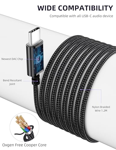 USB C Headphones for iPad A16 11 10 Noise Canceling In-Ear Wired Earbuds | Mic Volume Control Type C Earphone for iPhone 17 Pro Max 16e 16 15/Samsung S26 S25 S24 S23 Flip A17/Pixel 9 9a 10/Android