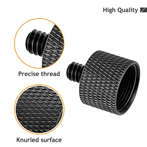 5/8 to 1/4 Adapter, Mic Thread Adapter 5/8" Female to 1/4" Male for Mic Stand, Camera Monitor, Tripod, Microphone Holder 2 Pack - size: 1/4 2pc