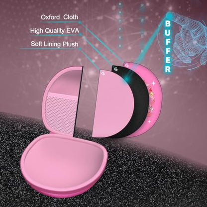 Kids Headphones Case for Tonies/iClever Etc Headphone,Cat Red,Case Only | for iClever BTH12 HS19 BTH20 BTH22 BTH26/Candy Bila/Acer/JBL Junior 320/MIDOLA/JoySpark/ADOOPE Etc Girls Boy Kid Headphone - color: Cat Red