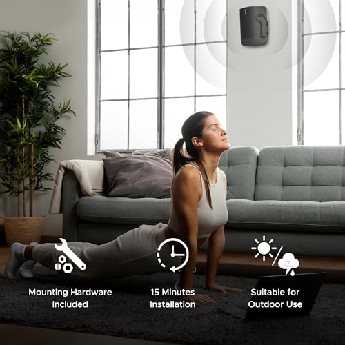 Move Speaker Wall Mount Bracket, Weatherproof, Black | Compatible with Sonos Move & Move 2, Including Mounting Accessories - color: Black