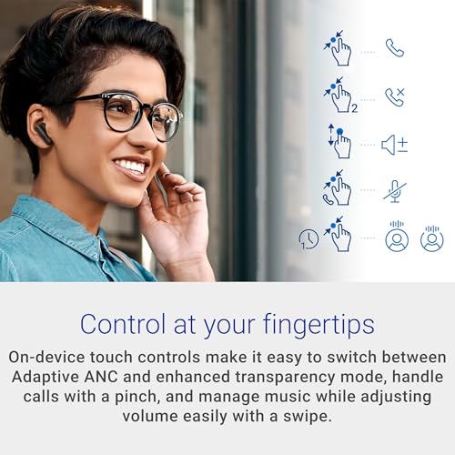 Dell Pro Plus Earbuds EB525, True Wireless, Noise Canceling, Bluetooth 5.3 | Adaptive ANC, Hearing Protection, USB Charging, Teams & Zoom Certified, IP54 resistant, 33 hr listening