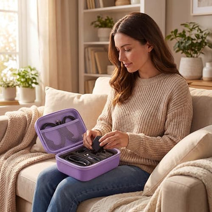 Relaxweex Hard Case with Foam, 7.1 X 4.7 X 3.1 Inch, Purple | EVA Waterproof Shockproof Case, Customizable Foam for Camera Electronics Instruments, Digital Products, with Knife - color: Purple, size: 7.1 x 4.7 x 3.1 inch