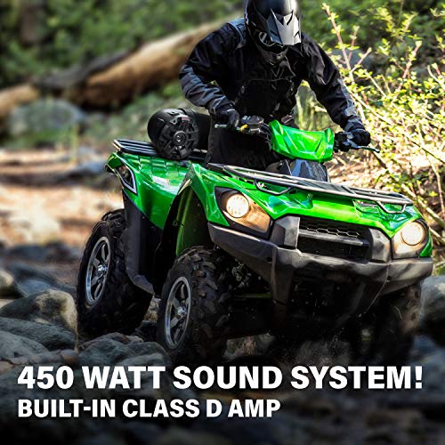 BOSS Audio Systems ATVB6.5R ATV UTV Sound System, Amp and 6.5 Inch Speakers - style: 6.5" Speakers, Black, Rechargeable