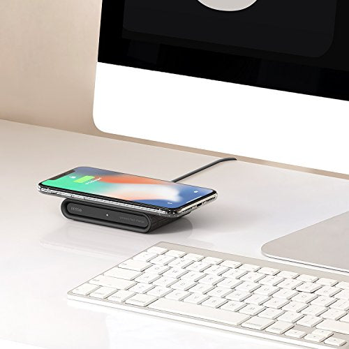 iOttie iON Wireless Mini Fast Charging Pad || Qi-Certified Charger 7.5W for iPhone XS Max R 8 Plus 10W for Samsung Galaxy S10 E S9 S8 Plus Edge, Note 9 | AC Adapter NOT Included | Charcoal - style: iON Mini