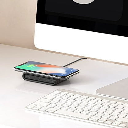 iOttie iON Wireless Mini Fast Charging Pad || Qi-Certified Charger 7.5W for iPhone XS Max R 8 Plus 10W for Samsung Galaxy S10 E S9 S8 Plus Edge, Note 9 | AC Adapter NOT Included | Charcoal - style: iON Mini