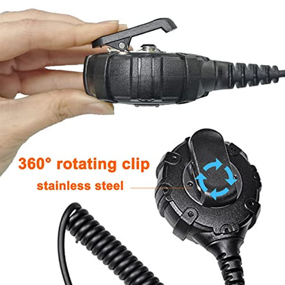 Radio Mic for Motorola Walkie Talkies XPR 6350 6550 XPR 7350 7550e APX 4000 6000 APX 7000 8000 XiR P8200 XiR P8208 XiR P8260 XiR P8268 Motorola Radio Earpiece Shoulder Microphone Push to Talk