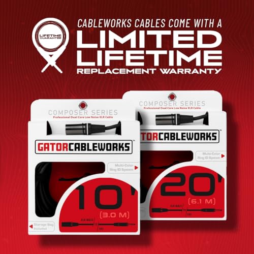 By Gator Cases Composer Series Deluxe 10 Foot XLR Male to TRS Cable, (GCWC-XLR-10MTRS) - size: 10 Feet, style: TRS/XLR Male