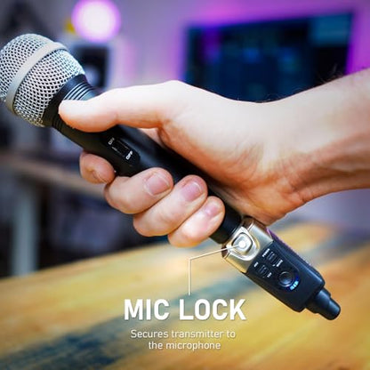 Xvive U3 Wireless Microphone System 2.4GHz Wireless XLR Transmitter and Receiver for Dynamic Microphone, Audio Mixer, PA System (U3 Dynamic) - style: U3 DYNAMIC