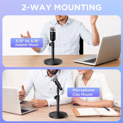 InnoGear 2 Set Desktop Microphone Stand Mic Stand Desk Mount for Fifine