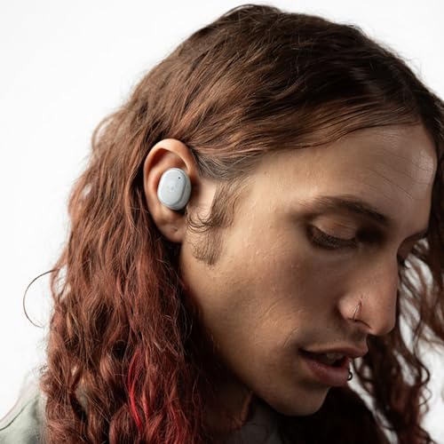 Skullcandy Grind Wireless In-Ear Earbuds - Light Grey/Blue | Noise Isolating Fit, Bluetooth, 40 Hours Battery, Microphone for iPhone Android, Customizable Sound, True Wireless - color: Light Grey/Blue, style: Grind