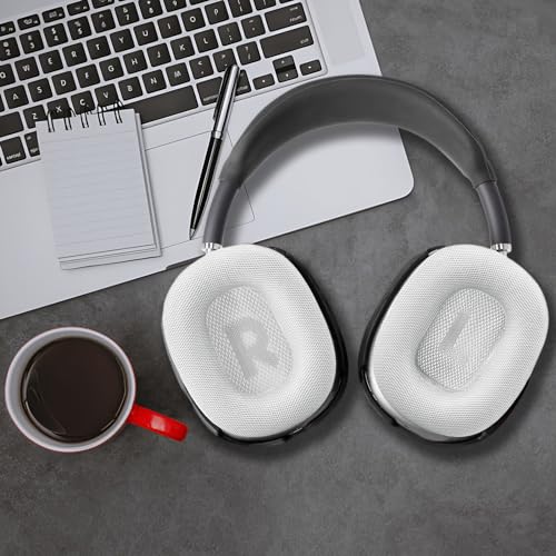 GEVO Upgraded Ear Cushions Replacement Earpads for AirPods Max 1 & 2 Headphones, Protein Leather Ear Pads Ear Covers Cups with Memory Foam and Magnet for AirPods Max 1 & 2 (Silver) - color: Silver