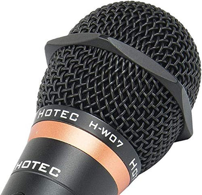 HOTEC Premium Wired Vocal Dynamic Handheld Microphones - Includes 19ft Detachable XLR Cable and ON/Off Switch - 2 Pack, Metal Black - size: H-W0702