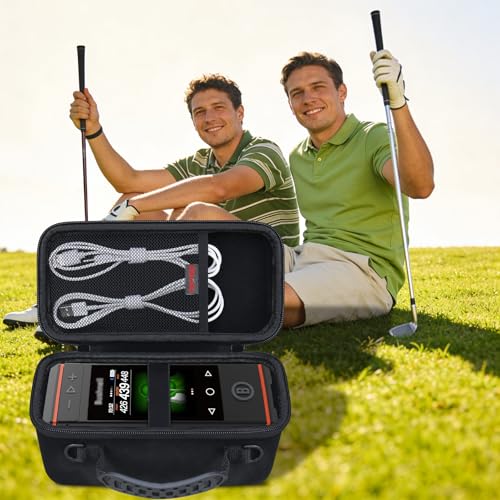 Elonbo Carrying Case for Bushnell Golf Wingman HD GPS Speaker, Black+ | Golf GPS Speaker and Handheld GPS Rangefinder Hard Travel Bag, with Mesh Pocket Handle Double Zipper, for Protective Storage - color: Black+ inside Black