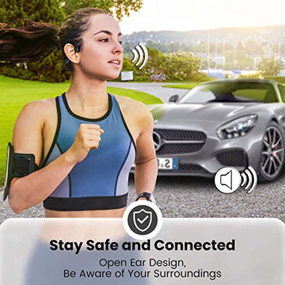 Bone Conduction Headphones Bluetooth5.0 Wireless Headset Open Ear SweatProof Sports Headphones for Workouts Running Walking Cycling Fitness Fishing Yoga-Yellow - color: Red