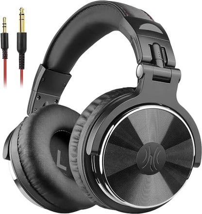 OneOdio Wired Over Ear Headphones Hi-Res Studio Monitor & Mixing DJ Stereo Headsets with 50mm Drivers and 1/4 to 3.5mm Jack for AMP Computer Recording Podcast Keyboard Guitar Laptop - Black (Renewed)