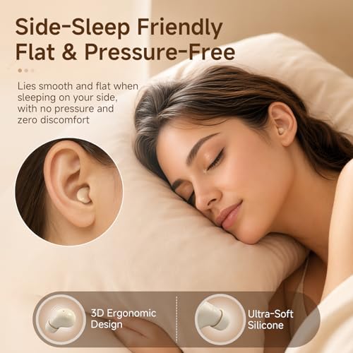 Small Mini Invisible Earbuds Wireless Bluetooth Ear Buds for Small Ears | Discreet Smallest Sleep Earbuds For Small Ears Ear Buds Low Profile Tiny Skin Tone Sleeping Earbuds For Small Ear Canals - color: Nude