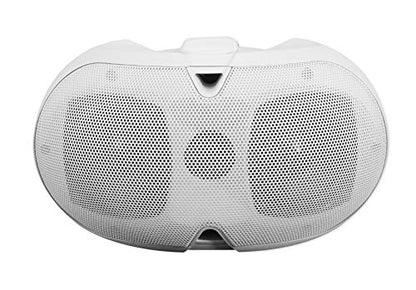 Rockville D4-70 White Dual 4" 70V Commercial/Restaurant Wall Mount Speaker | Adjustable Tap 30W, 15W, 7.5W, 3.75W, Silk Dome Tweeter, Outdoor/Indoor, 80x120 Degree Dispersion, Swivel Bracket, 100V, ABS - color: White