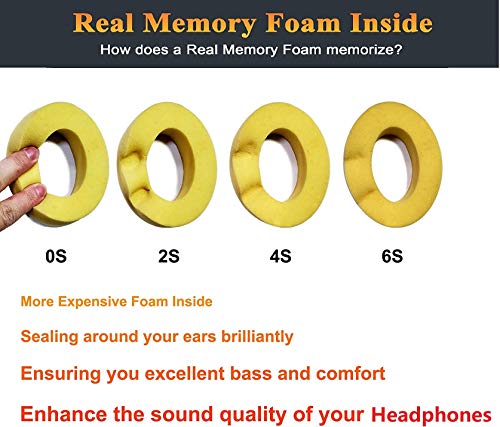 Replacement Ear Pads Cushions for Beats Studio 2 & Studio 3 Wired & Wireless Headphones, Earpads with Soft Protein Leather, Noise Isolation Memory Foam, Added Thickness - Crystal Blue - color: Crystal Blue