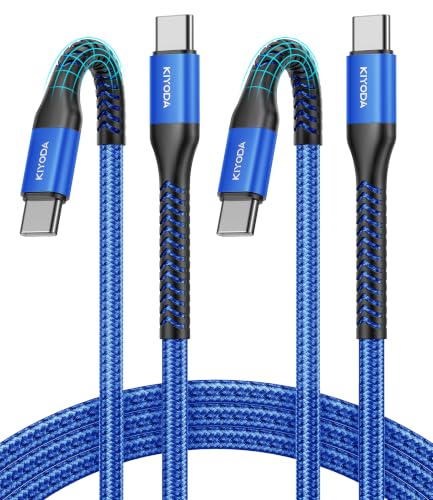 USB C Cable 3A Fast Charging [2Pack 6FT] USB A to USB C Cable for CarPlay | Super Durable USB Type C iPhone Charger USB to USBC Cord for iPhone 17/16/15/Pro Max, Samsung Galaxy S26 and More-Upgraded - color: Blue, size: 6FT, style: USB C to USB C