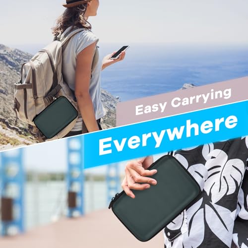 Shockproof Hard Shell Case,Large Electronic Organizer Carrying Case - color: Grey Blue