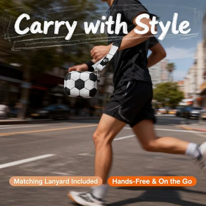 Soccer Ball AirPods Pro 3 Case with Keychain, Leather Texture Protective Cover Compatible with AirPods Pro 3rd Generation (2025), Shockproof Sports Style Case - color: Soccer-05, size: Compatible with Airpods Pro 3(Model A2700/A2931)