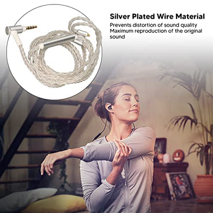 Headphone Extension Cable, MMCX to 3.5mm Sound Replacement Cord for SE846 SE535 SE215 SE315 SE425, MAGAOSI K5 LZ A5 Headphone Upgrade Cable with Mic
