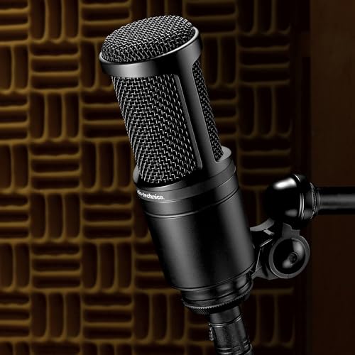 Audio-Technica AT2020 Cardioid Condenser Studio Microphone, Black (Renewed)