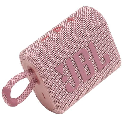 JBL Go 3 - Portable Mini Bluetooth Speaker, big audio and punchy bass, IP67 waterproof and dustproof, 5 hours of playtime, speaker for home, outdoor and travel (Pink) - color: Pink, style: GO3