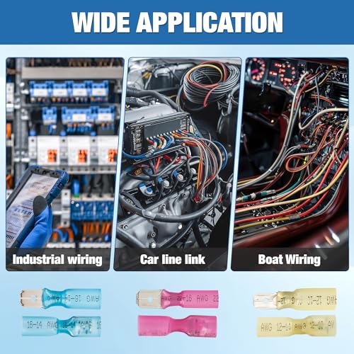 380PCS Heat Shrink Male & Female Spade Connectors Kit